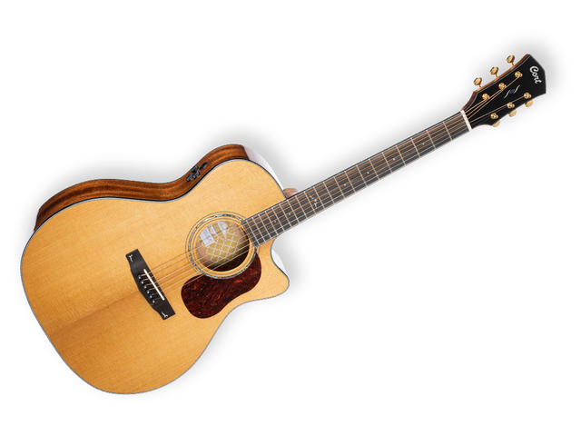 Guitarra Electroacústica Cort Gold-A6 Natural Abeto Sitka con Estuche Premium