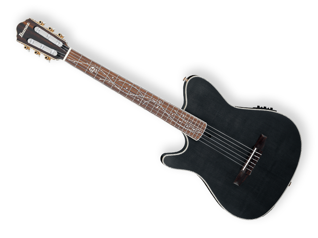 Ibanez TOD10NL-TKF — Guitarra Electroacustica Ibanez ''Tim Henson'' Zurda, Negro Transparente Mate