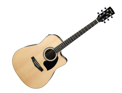 Guitarra Electroacústica Ibanez PF15ECE Natural con Ecualizador y Afinador