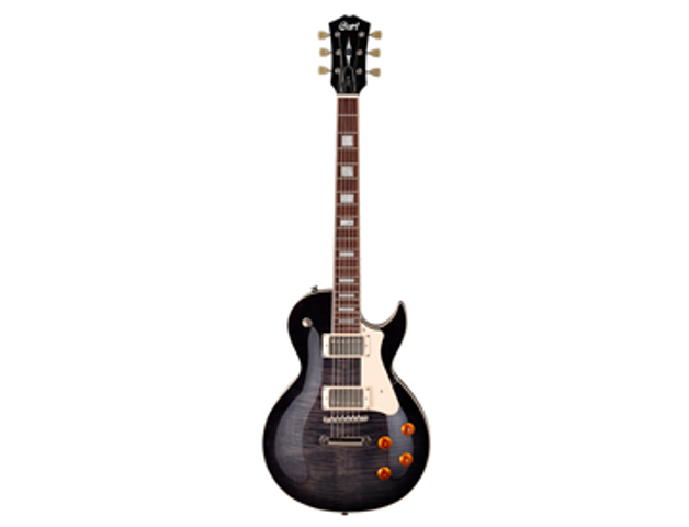 Guitarra Eléctrica Cort CR, Negra Transparente