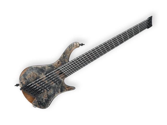 Bajo Electrico Ibanez EHB1506MS-BIF de 6 Cuerdas, Negro Mate con Funda