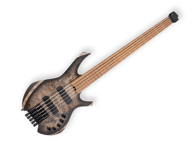 Bajo Eléctrico Cort Artisan de 5 Cuerdas Natural Sombreado Negro con Funda