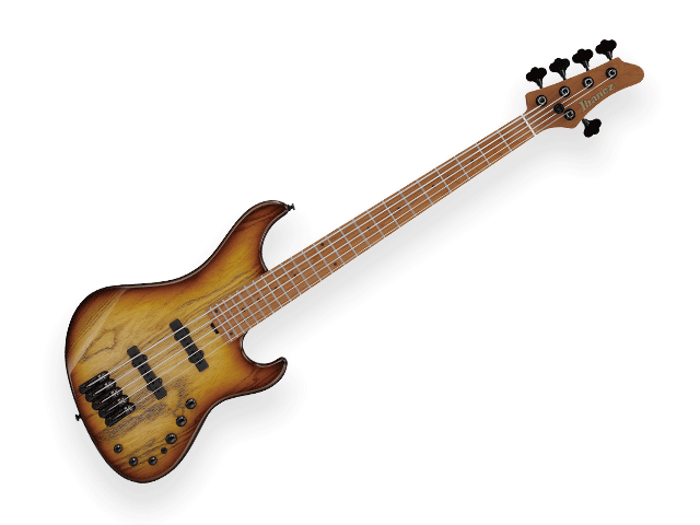 Bajo Eléctrico Ibanez Mode de 5 Cuerdas, Natural/Sombreado Ámbar con Funda