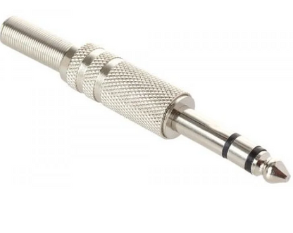 Plug 6.3 mm Estéreo Metálico con Resorte Radox | 705-905