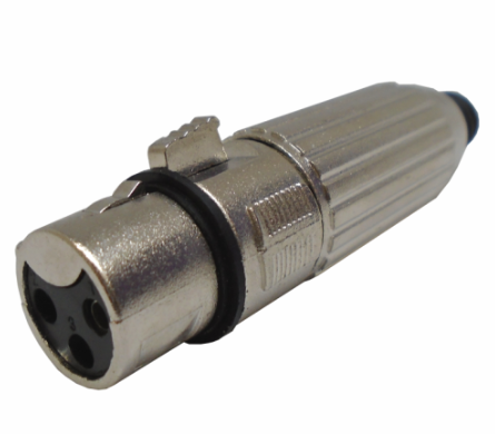 Conector XLR Hembra de 3 Pines Metálico con Seguro Radox | 705-405