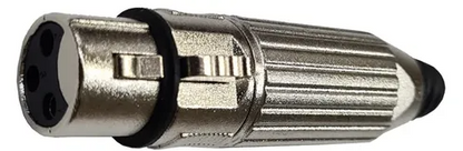 Conector XLR Hembra de 3 Pines Metálico con Seguro Radox | 705-405