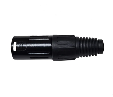 Conector XLR Macho de 3 Pines Negro Metálico Radox | 705-712