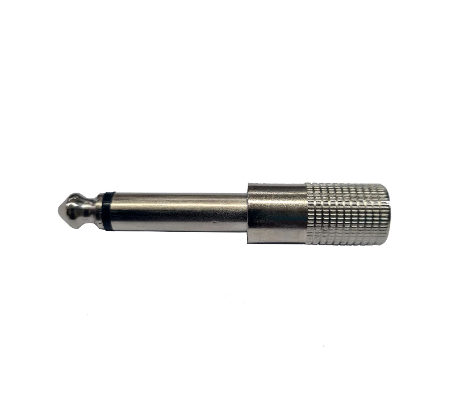 Adaptador Jack 3.5 Mono a Plug 6.3 Mono Metalico