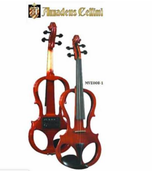 Violin Electrico 4/4 Maple Parts Ebano Amadeus Cellini Mve008-1
