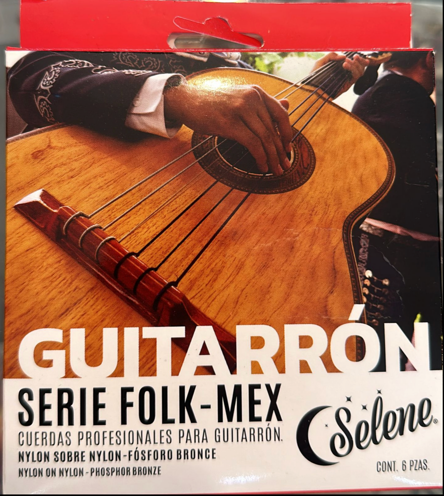 Encordadura para Guitarrón Nylon sobre Nylon Multicolor Fósforo Bronce 300-NNM