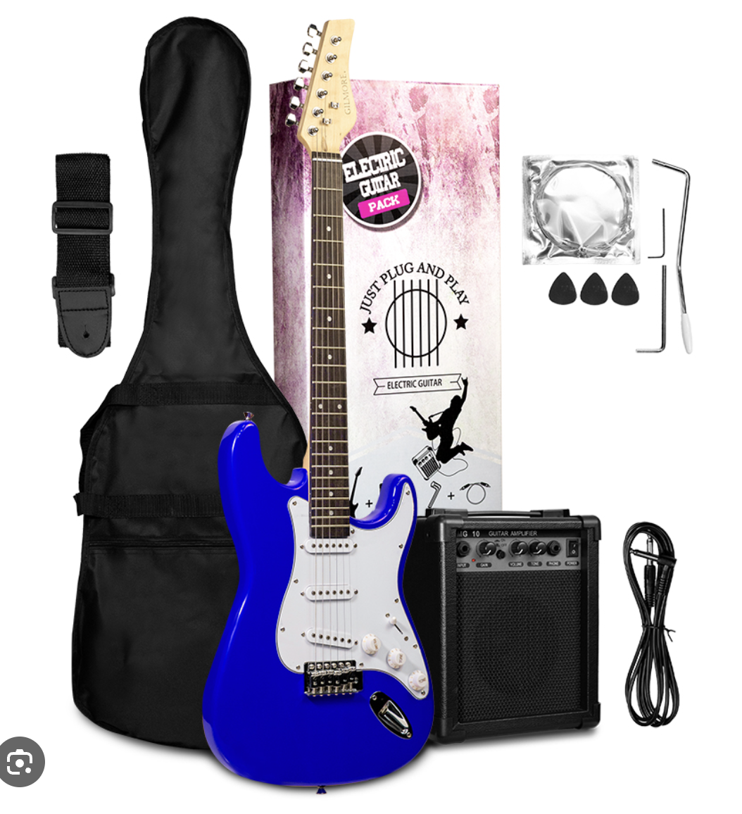 Paquete Guitarra Eléctrica Gilmore Stratocaster Azul N