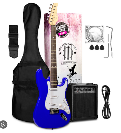 Paquete Guitarra Eléctrica Gilmore Stratocaster Azul N