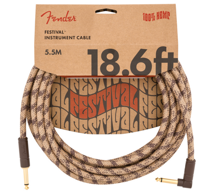 Cable de 18,6' Angular, Raya Marrón de Cáñamo