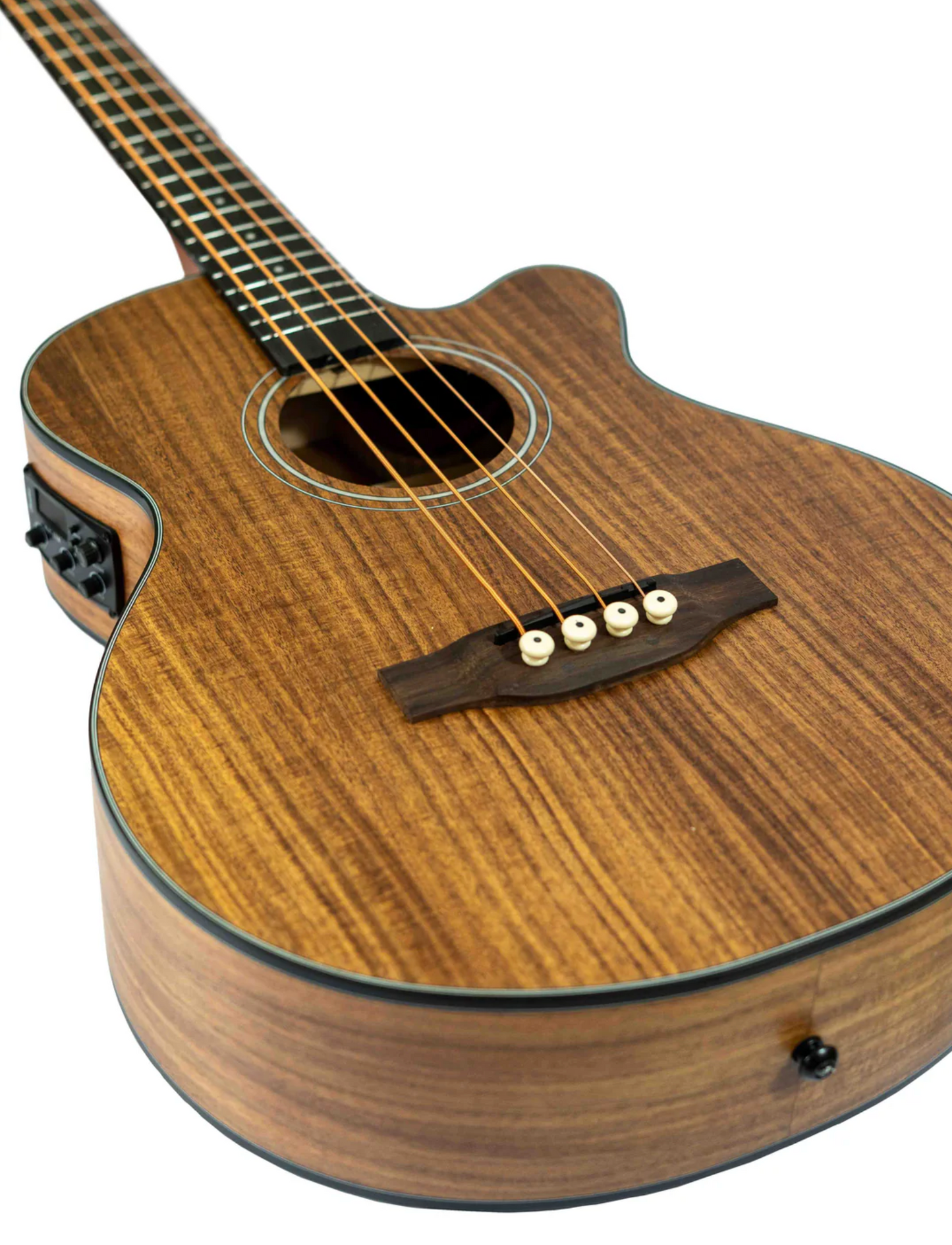 Bajo Electroacustico Madera Koa con Equalizador Incluye Funda y Corte 40"