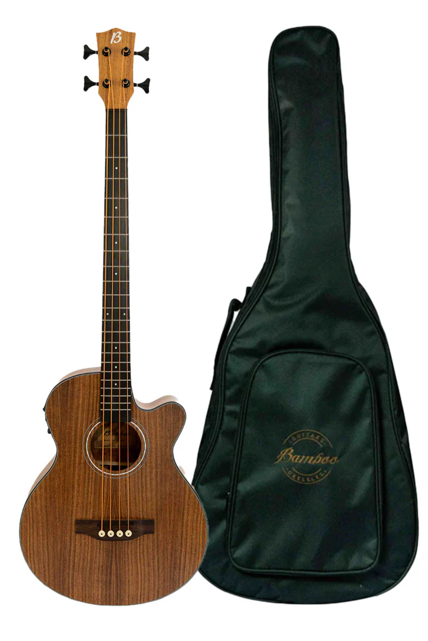 Bajo Electroacustico Madera Koa con Equalizador Incluye Funda y Corte 40"