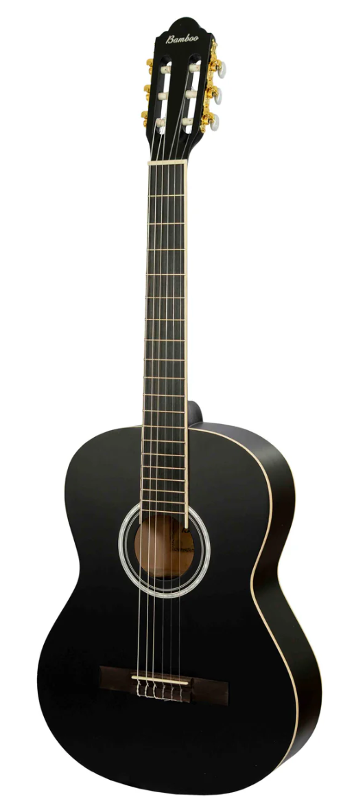 Guitarra Clásica Bamboo Negra Incluye Funda Ar