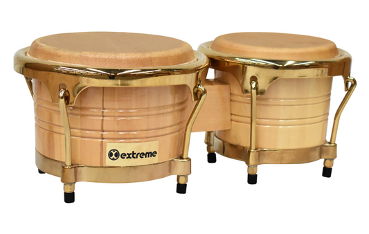 Bongo 8" y 9" Natural Aro Dorado Extreme
