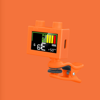 Afinador Digital Cromatico Guit bajo Uku Naranja Cherub