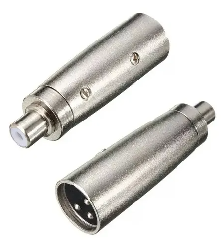 Adaptador RCA Hembra a XLR Macho de 3 Pines Metálico Radox | 705-033