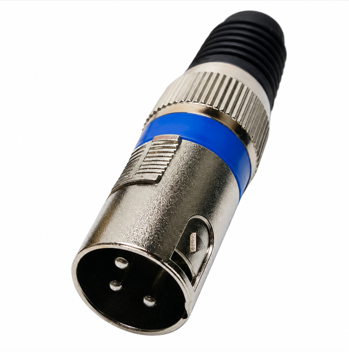 Conector XLR Macho de 3 Pines Metálico con Seguro Radox | 705-709