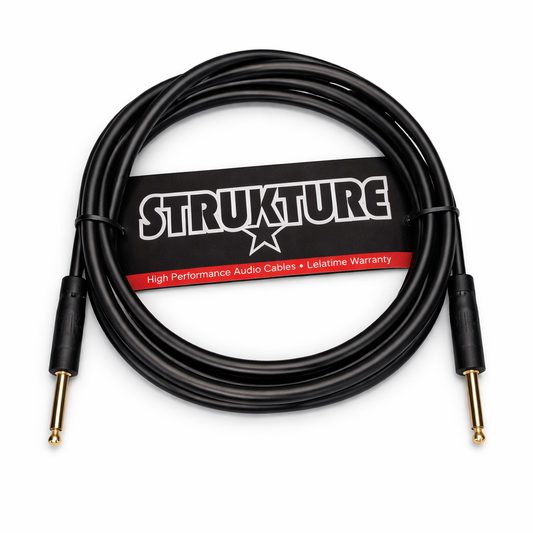 Cable para Instrumento Negro Strukture Plug 1/4 - 1/4 5.7m Sc186r