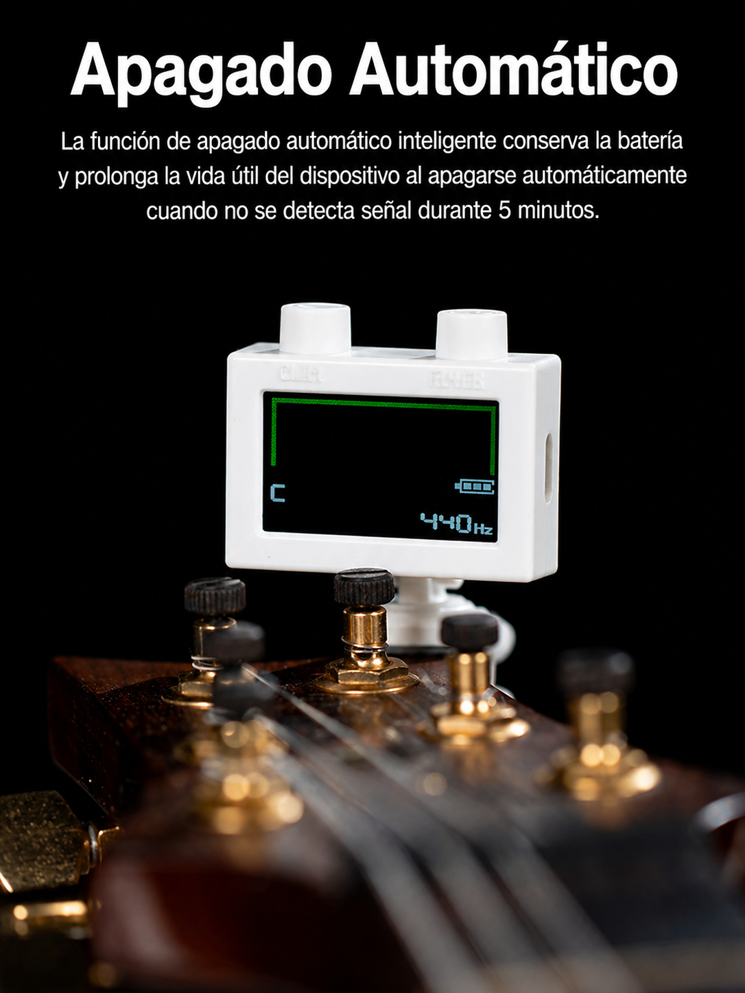 Afinador Digital Cromatico Guit bajo Uku Naranja Cherub