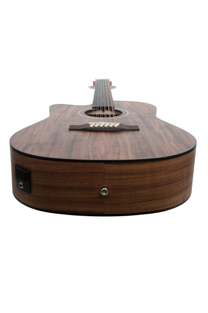 Guitarra Electroacústica Bamboo Koa de 12 Cuerdas con Ecualizador y Corte de 41 Pulgadas