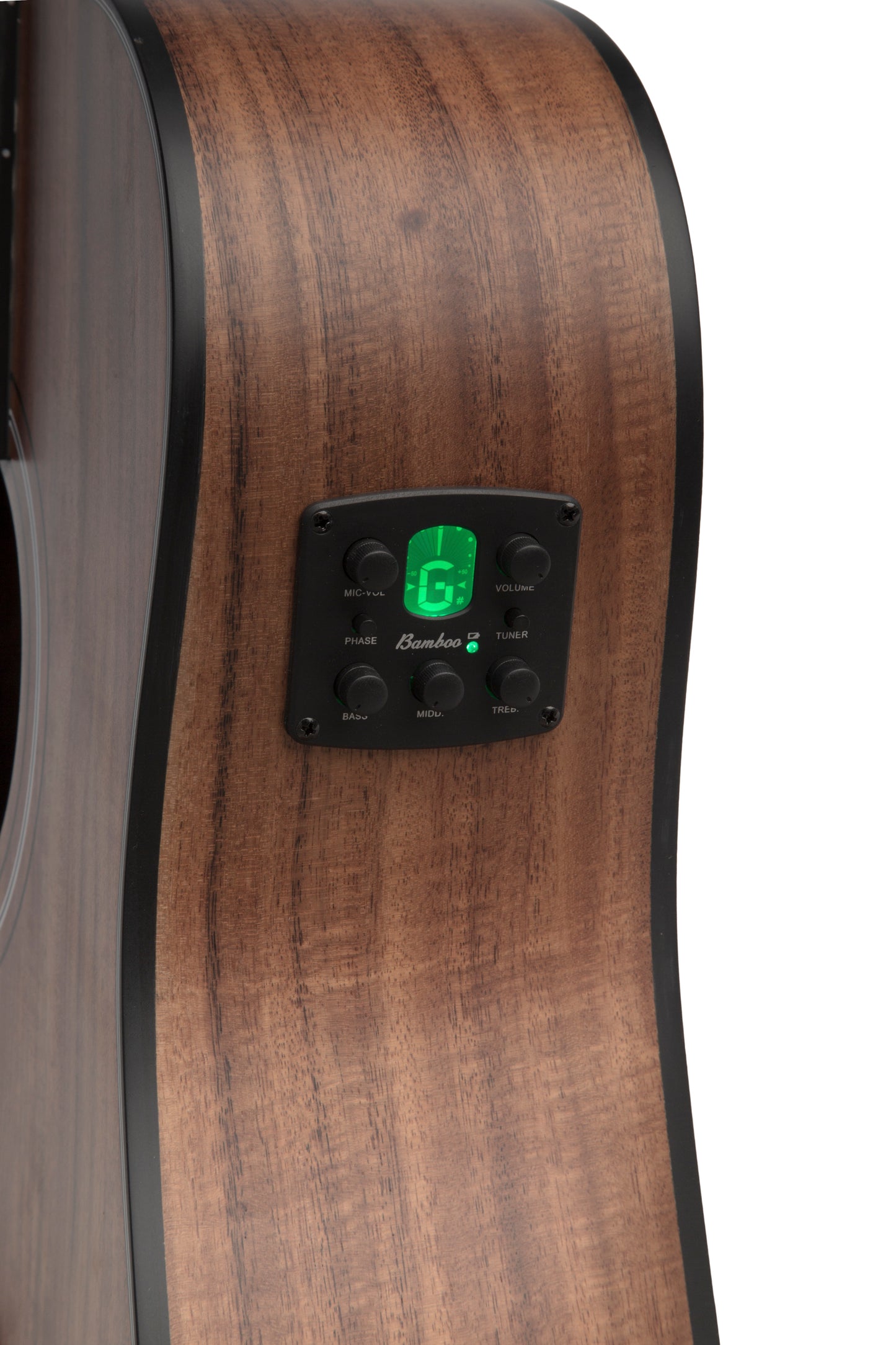 Guitarra Electroacústica Bamboo Koa de 12 Cuerdas con Ecualizador y Corte de 41 Pulgadas