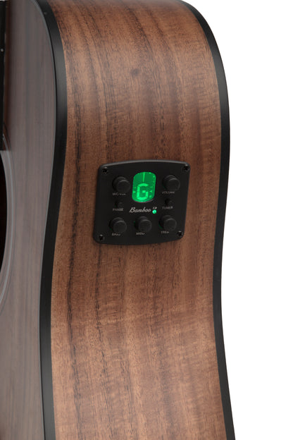 Guitarra Electroacústica Bamboo Koa de 12 Cuerdas con Ecualizador y Corte de 41 Pulgadas