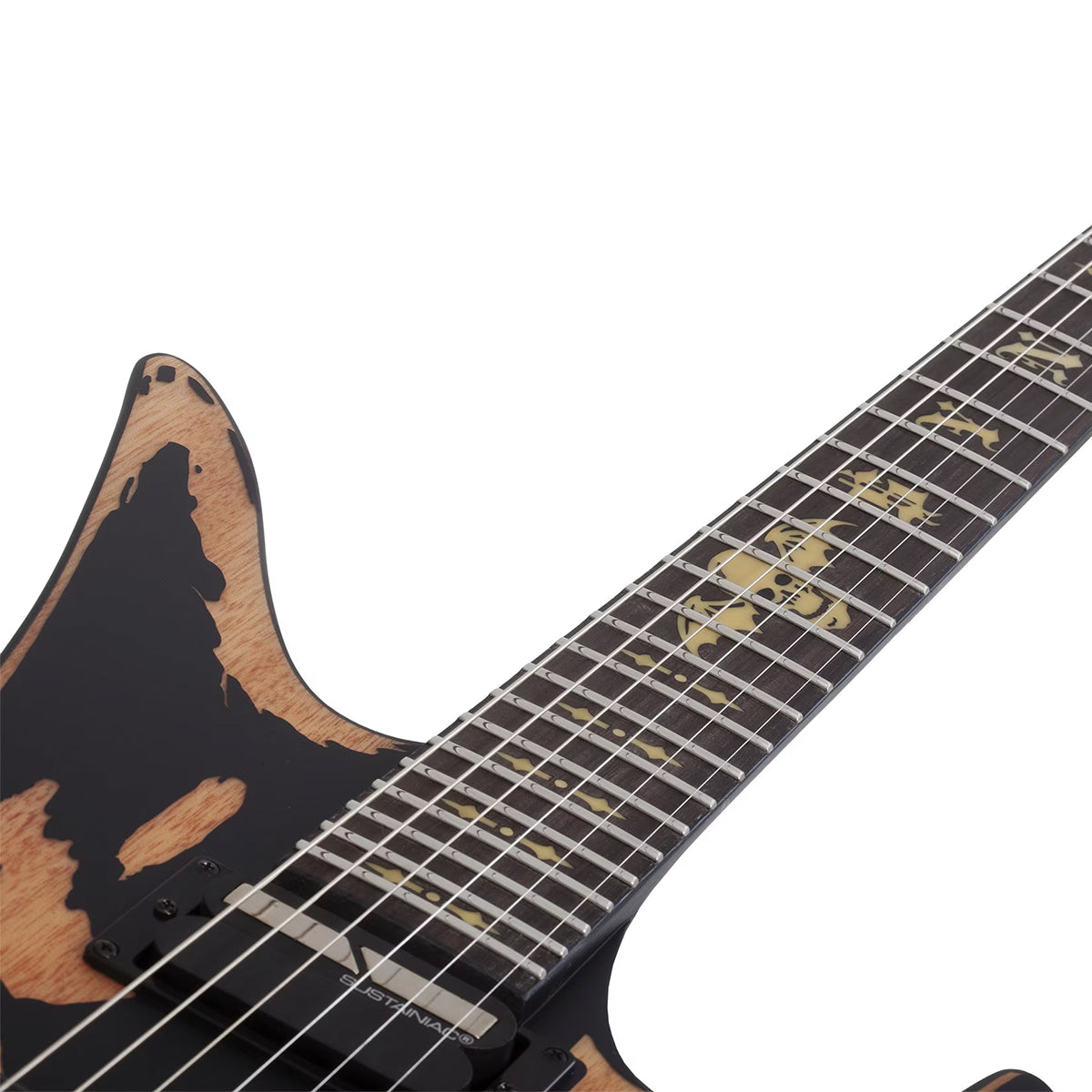 GUITARRA SCHECTER ELECT SYNYSTER GATES CUSTOM-S VINTAGE - DISTRESSED SATIN BLACK