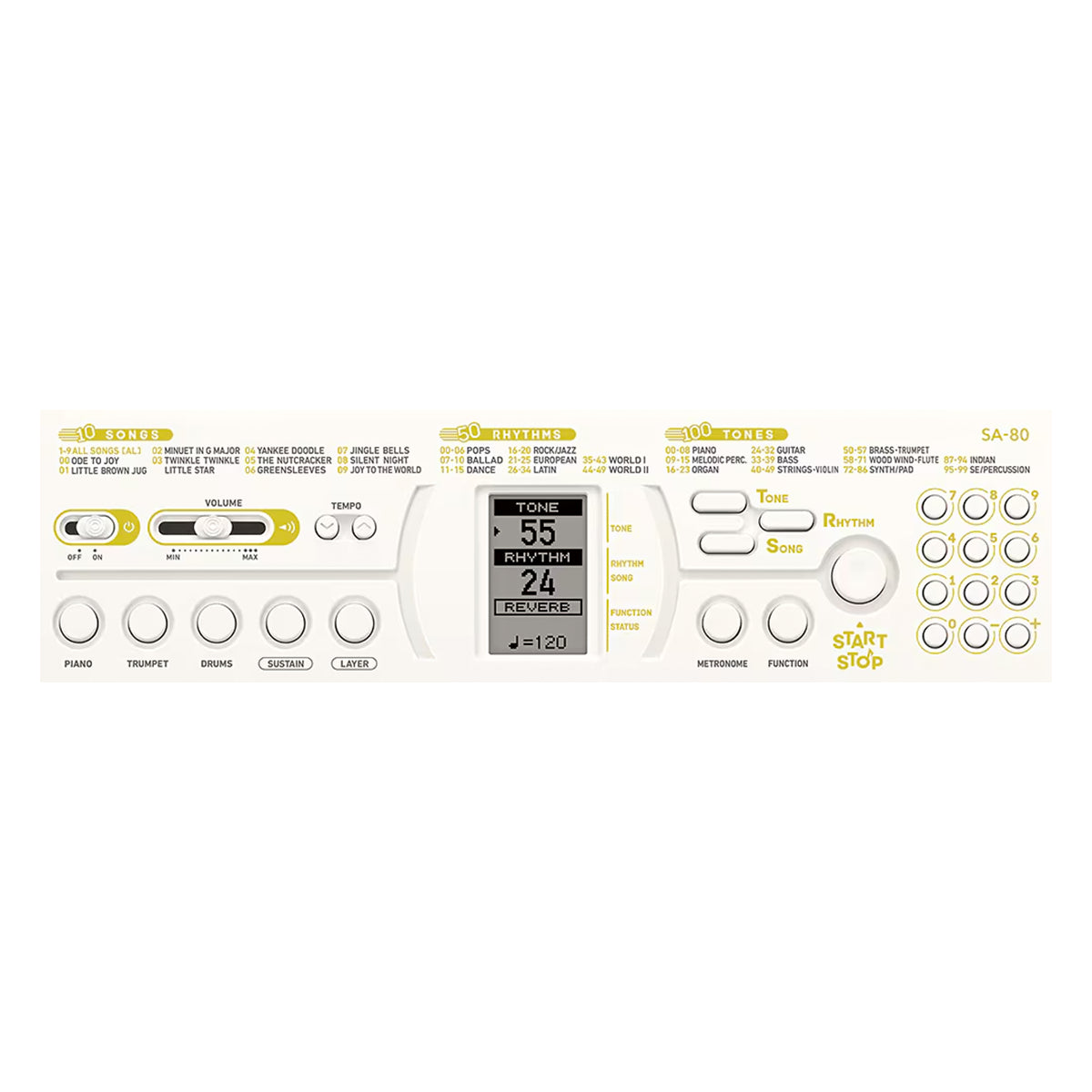 Teclado Portátil Casio Mod. SA-80