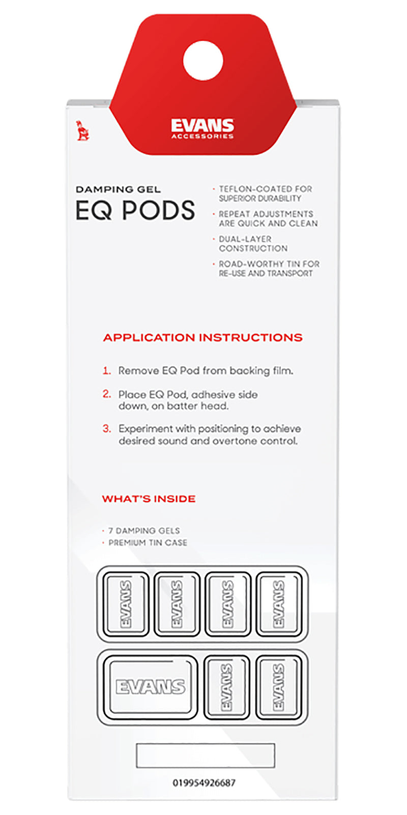 Ahogador Evans P/plat o Tambor Eqpods
