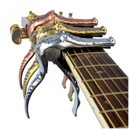 Capo P/ Guitarra con Forma de Cocodrilo Color Bronce A007g/br