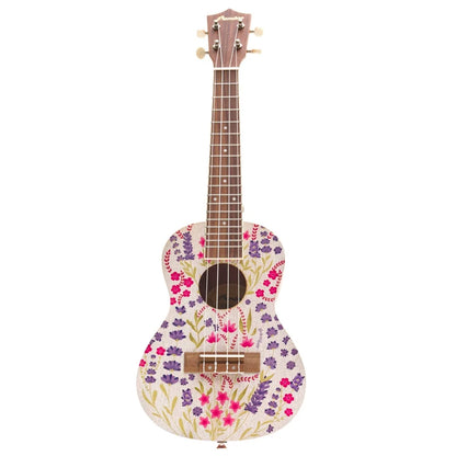 Ukelele Concierto de Sapele Lavanda con Funda