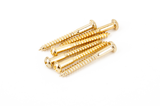 Tornillos de Montaje de Puente Strat® de Estilo Vintage Gold (6)