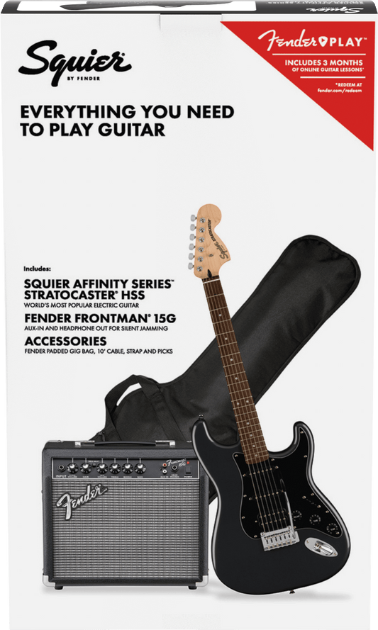 Paquete Guitarra Eléctrica Squier Affinity Stratocaster HSS