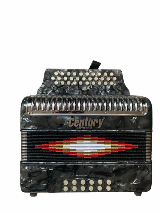 Acordeon Botones Fa Gris Parrilla Metal 3012 Century