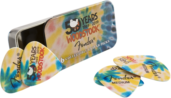 Paqete de Púas Fender Woodstock Tin (6)