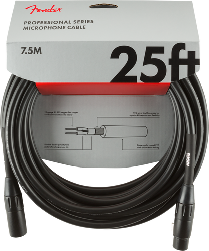 Pro 25' Microphone Cable Fender