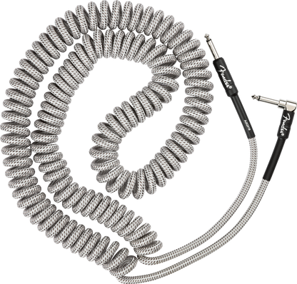 Cable Fender en Espiral Serie Professional, Tweed Blanco, 30 ' 9m.