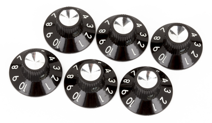 Perillas para Amplificador Fender Pure Vintage Black-silver
