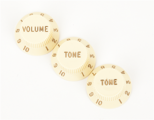 Stratocaster Knobs Aged White (volumen, Tone,tono)