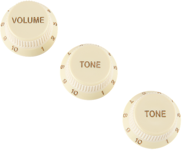 Perillas Fender Knobs, Soft Touch 1 Vol 2 Tone, A. Wht