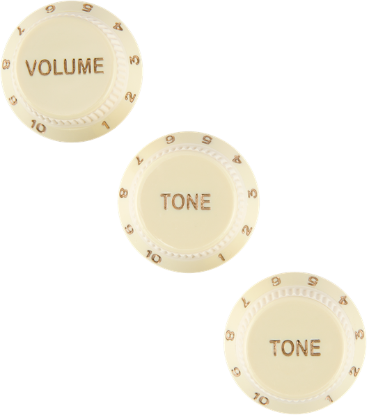 Perillas Fender Knobs, Soft Touch 1 Vol 2 Tone, A. Wht