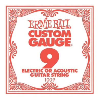 Cuerda Suelta Ernie Ball Custom Guitarra Eléctrica 1a Acero .009