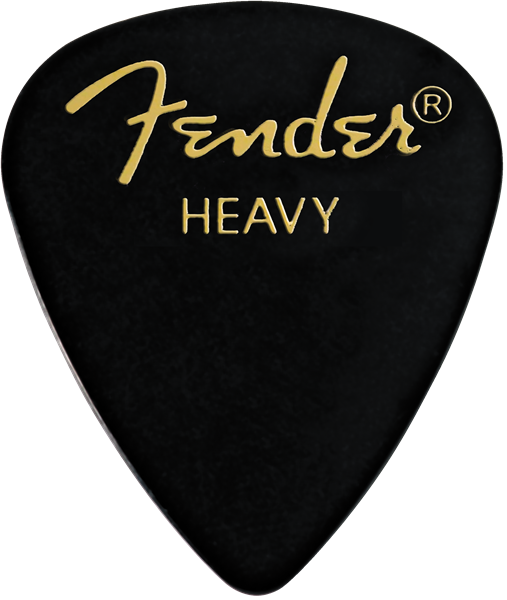 Paquete de Puas Fender Celluloid 144 Piezas Color Negro Heavy