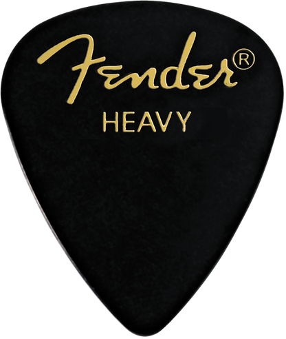 Paquete de Puas Fender Celluloid 144 Piezas Color Negro Heavy