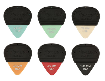 Púas Fender Mojo Grip Picks, Dura-tone Delrin Paquete de 3 Pzas .58 Mm Verde