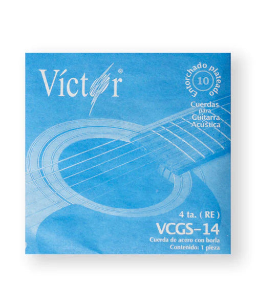 Paquete de Cuerdas Victor Guitarra Clásica Acero Entorchado Plata 4a