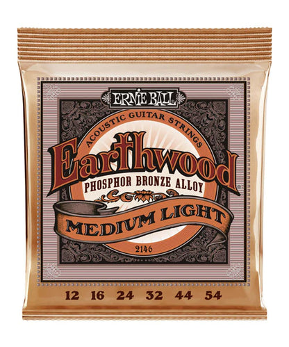 Encordadura Ernie Ball Regular Slinky Guitarra Acústica Fósforo Bronce .012-.054